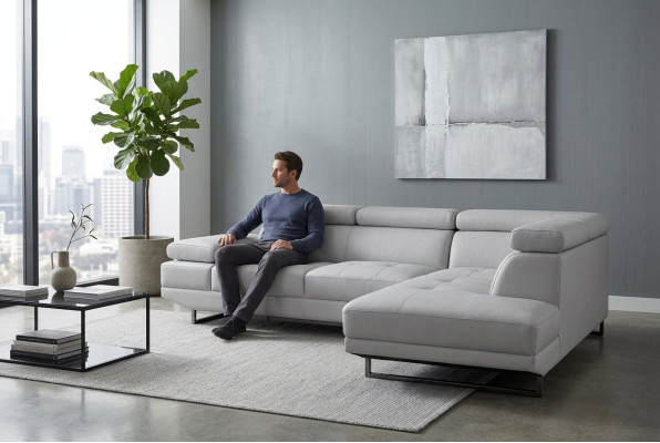 Ecke Leder Modern XXL Couch Wohnlandschaft Ledersofa Sofa L-Form B2003