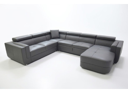 Design Leder Polster Sitz Ecke Leder Sofa Polster Eck Wohn Landschaft