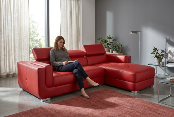 Design Leder Polster Sitz Ecke Leder Eck Landschaft Zimmer Neu Wohn Sofa Polster
