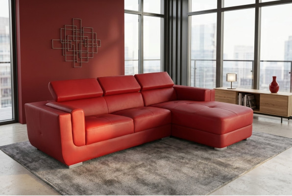 Design Leder Polster Sitz Ecke Leder Eck Landschaft Zimmer Neu Wohn Sofa Polster