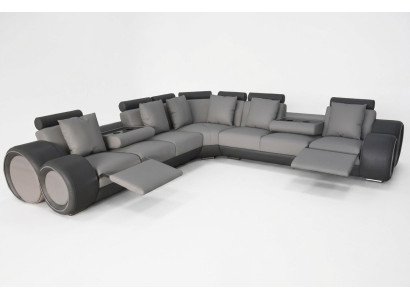 Ecke Leder Modern XXL Couch Wohnlandschaft Ledersofa Sofa L-form A1163 III