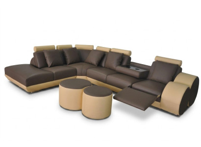 XXL Couch Big Eck Sofa Leder Eck Garnitur Ecke Landschaft Polster L Form