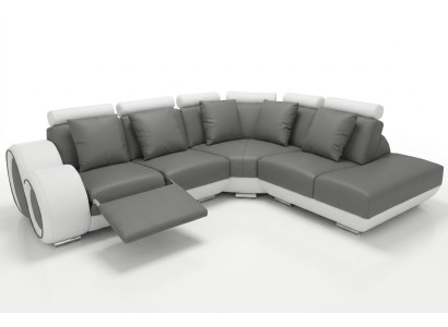 Couch Eck Sofa Leder Eck Garnitur Ecke Landschaft Polster Design Wohn