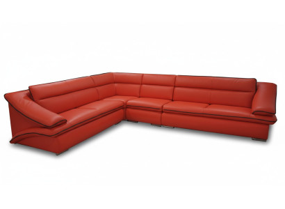 Design Leder Polster Sitz Ecke Leder Eck Landschaft Zimmer Neu Sofa