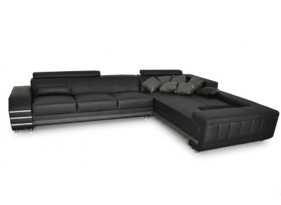 Eck Leder Sofa Couch Polster Sitz Garnitur Wohnlandschaft Design XXL