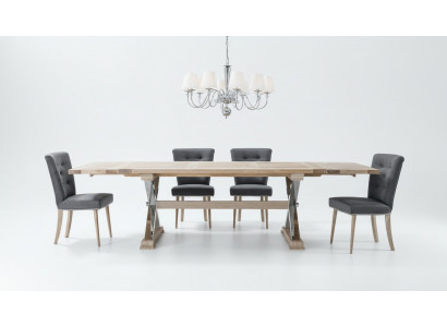 Design Esszimmer Esstisch Tisch 8 Sessel Stuhl Lehn Stühle Echt Holz