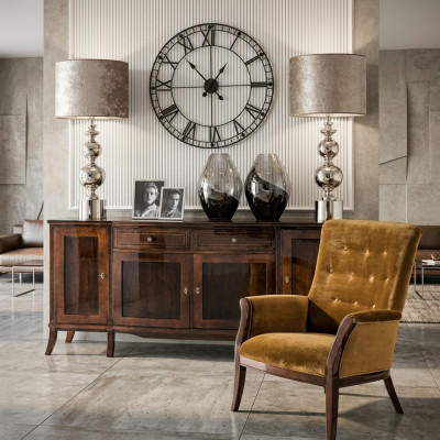 XXL Sideboard Anrichte Kommode Wohnzimmer Schrank Holz Regal Antik Stil Design