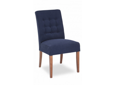 Chesterfield Lehnstuhl Textl Stuhl Polster Sitzer Stoff Samt Stühle Echtes Holz