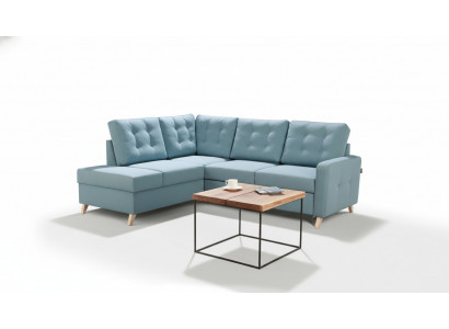 Bettfunktion Stoff Ecksofa L-Form Sofa Couch Design Couch Polster Textil Modern