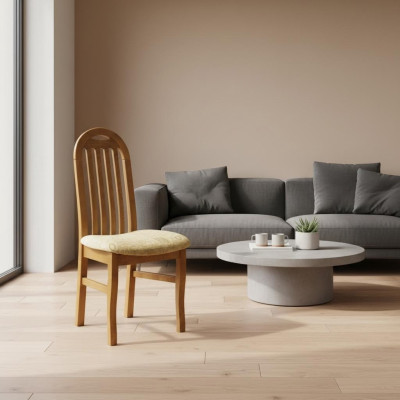 Stuhl 2x Stühle Gruppe Set Wohn Esszimmer Garnitur Holz Landhaus Stil Textil
