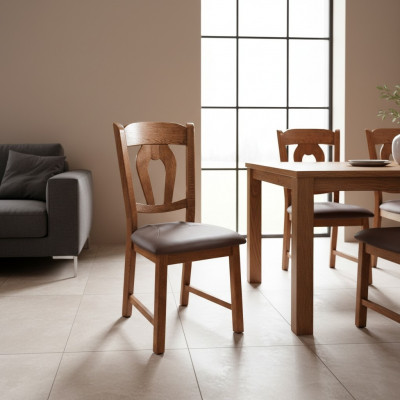 Esszimmerstuhl 8x Stuhl Set Sessel Leder Polster Massiv Holz Neu Gastro Sofort