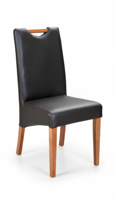Design Sessel Polster Set 2x Stuhl Holz 100% Leder Stühle Esszimmer Neu