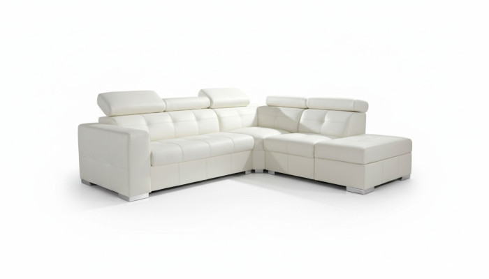 Design Ecksofa Wohnlandschaft Polster Eck 100% Leder Sofa Couch Sitz
