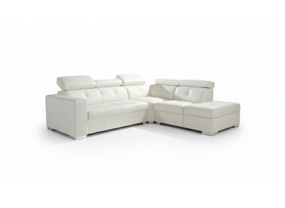 Design Ecksofa Wohnlandschaft Polster Eck 100% Leder Sofa Couch Sitz