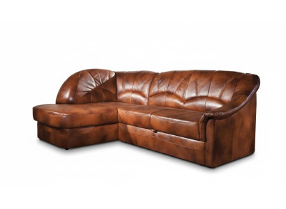 Klassische Ecksofa 100% Leder Wohnlandschaft Polster Sofa Couch Sitz