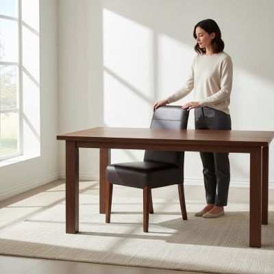 Lehnstuhl Gastro Design Sessel Holz Polster Esszimmer Leder Stuhl Stühle