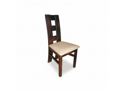 Set 4x Esszimmer Leder Esszimmerstuhl Sessel Massivholz Polster Stühl