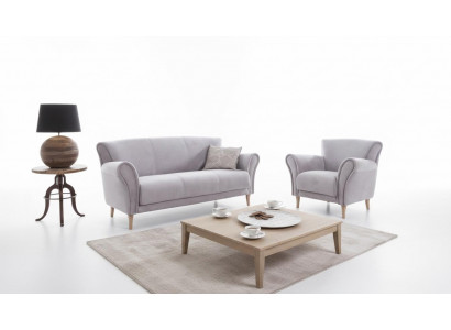 Sofagarnitur 3+1+1 Sitzer Sofas Couch Polster Garnitur Moderne Couchen Stoff Neu