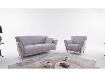 Sofagarnitur 3+1 Sitzer Sofas Couch Polster Garnitur Klassische Couchen Stoff