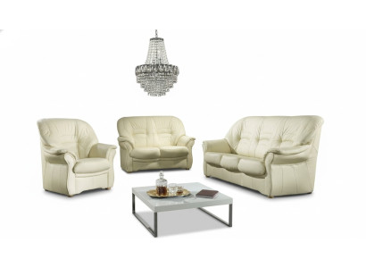 Sofas Couch Polster Garnitur Couchen Kunstleder Sofagarnitur 3+2+1