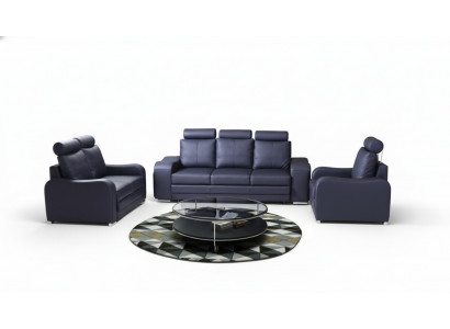 Sofagarnitur 3+1+1 Sitzer Set Design Sofa Polster Couchen Leder Couch
