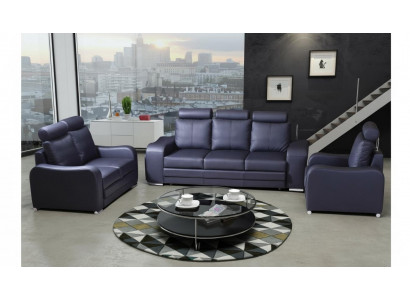 Sofagarnitur 3+1 Sitzer Set Design Sofas Polster Couchen Leder Relax