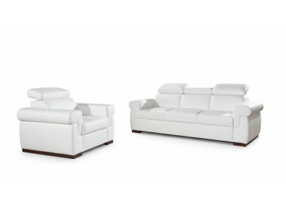 Echtleder Sofagarnitur 3+1 Sitz Modernes Sofa Couch Design Polster Garnitur Set