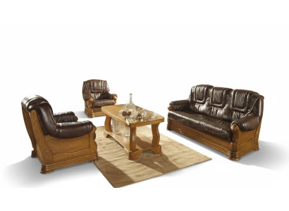 Klassischer Fernseh Sessel Leder 1 Sitzer Couch Sofa Polster Einsitzer 1er Neu
