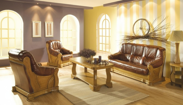 Sofagarnitur 3+1 Sitzer Klassischer Wohnlandschaft Couchen Polster Sofas
