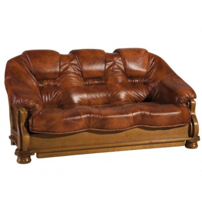 Klassische Garnitur 3+2+1 Sitzer Polster Sofagarnitur Couch Sofa 100% Leder