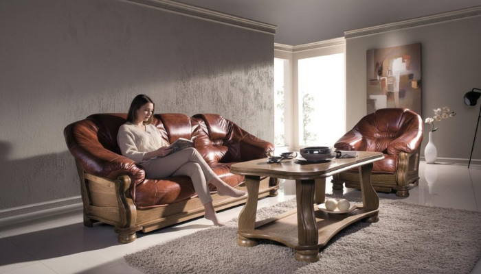 Sofagarnitur 3+2 Sitzer Klassische Garnituren Leder Sofas Couchen Polster