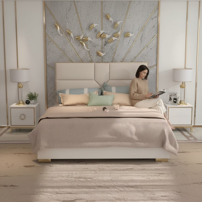 Bett Polster Design Luxus Hotel Betten Ehe 180x200cm Schlaf Zimmer