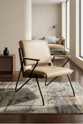 Sessel Club Lounge Lehn Polster Sofa 1 Sitzer Fernseh Neu Leder Stuhl Designer