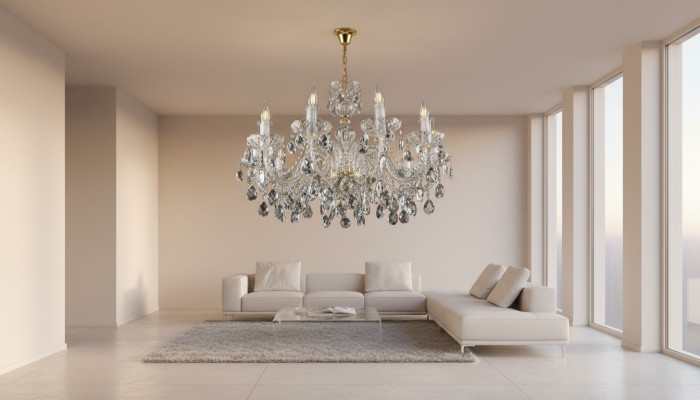 Kron żyrandol lampa sufitowa kryształowa klasyczna