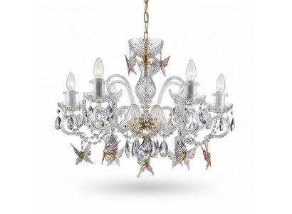 Design Kronleuchter Bohemia Gold Kristall Lampe Lampen Leuchten Decken Leuchte