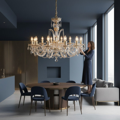 Bohemia Kristall Leuchte Lampen Abdecken Kronleuchter Licht Lampe