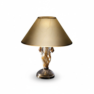 Lampa stołowa w stylu antycznym z kryształem
