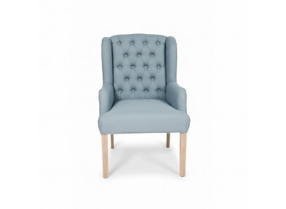 Chesterfield Hellblaue Stühle Stilvolle Sessel Hotel Einrichtung Polster Stuhl 6-er Set