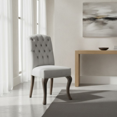 Designer Graue Chesterfield Stühle Polster-Garnitur Hotel-Gruppe x2-er Set
