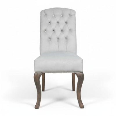 Designer Graue Chesterfield Polster Stühle 10-er Garnitur Hotelstühle Textilsitzer 