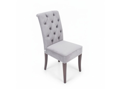 Graue Chesterfield Stuhlgruppe Designer Sitzmöbel Set x4-er Stuhl-Set