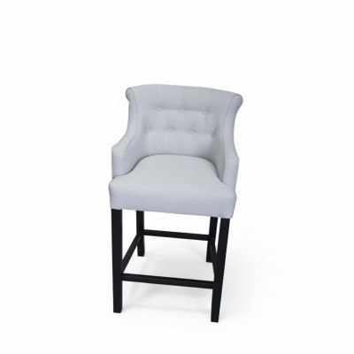 Graue Barhocker 2-er Set Barstühle Bar Chesterfield Stühle Designer Garnitur