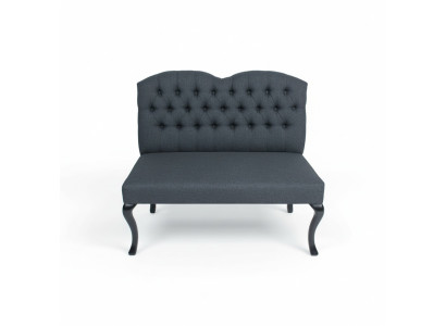 Chesterfield Bank Textil Sitz Bänke Deko Restaurant Stoff Laden Sofa Leder
