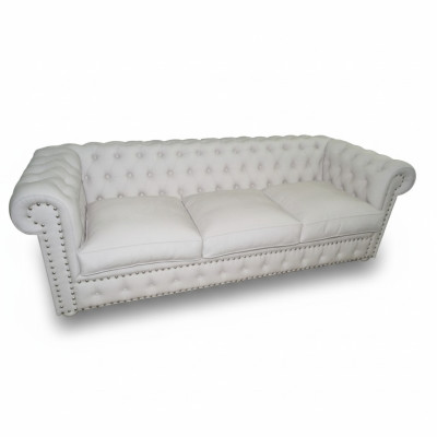 Chesterfield Dreisitzer Couch Polster Sofa Design Leder Sofas Couchen 3 Sitzer