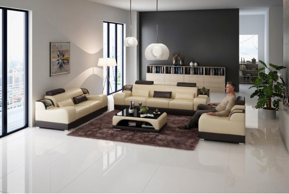 Dreisitzer Couch Polster Design Sofa 3er Sitz Moderne Sofas Zimmer Möbel