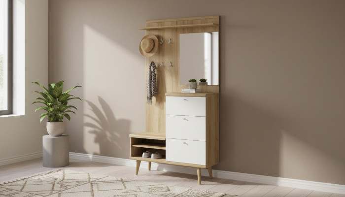 Garderobe Flur Garderoben Hängeaufbewahrung Wand Türgarderoben & Haken Garnitur