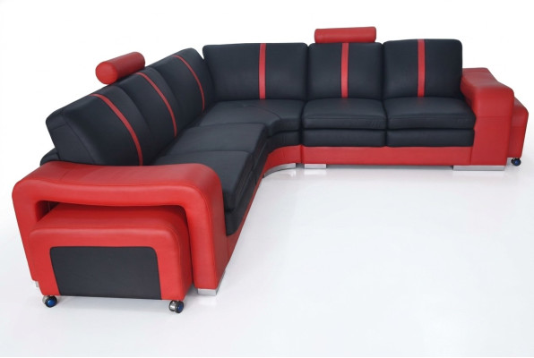 Design Eck Couch mit USB Polster Sitz Landschaft Garnitur Modern Möbel Sofas Neu