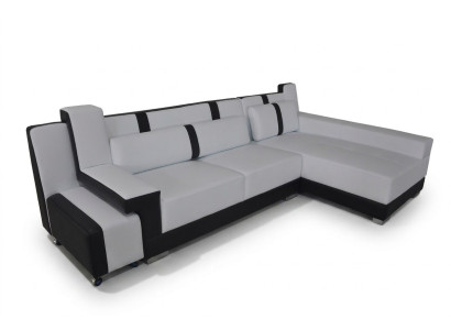 Eck Sofa + USB Couch Polster Eck Sitz Garnitur Wohnlandschaft LED L Form A1118C