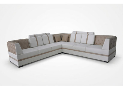 Ledersofa Couch Wohnlandschaft Eck Garnitur Design Modern Sofa USB L Form A1128