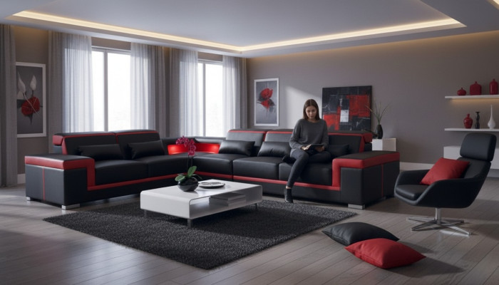 Ecksofa L-form Beige Eckcouch mit Schlaffunktion Garnitur Wohnlandschaft